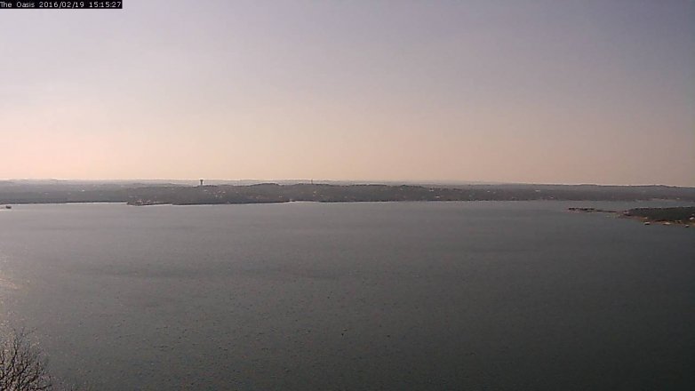Lake Travis webcam, February 19, 2016 2:25 PM CT