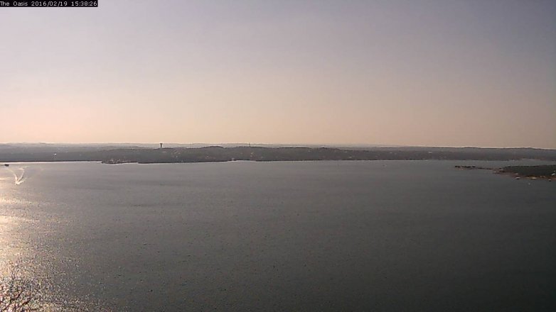 Lake Travis webcam, February 19, 2016 2:45 PM CT