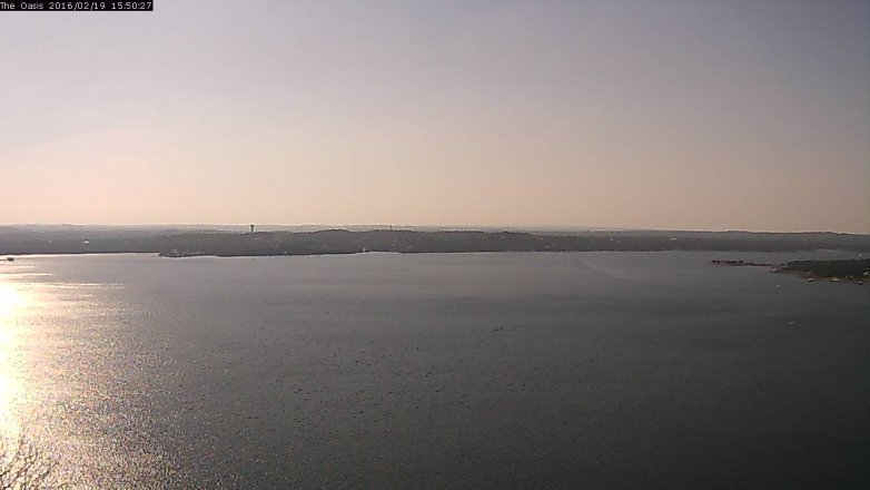 Lake Travis webcam, February 19, 2016 2:55 PM CT