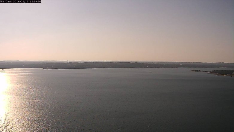 Lake Travis webcam, February 19, 2016 3:00 PM CT