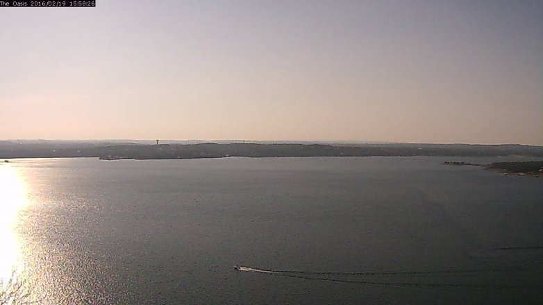 Lake Travis webcam, February 19, 2016 3:05 PM CT