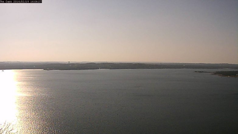 Lake Travis webcam, February 19, 2016 3:15 PM CT