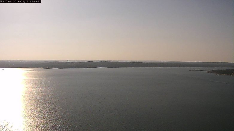Lake Travis webcam, February 19, 2016 3:20 PM CT