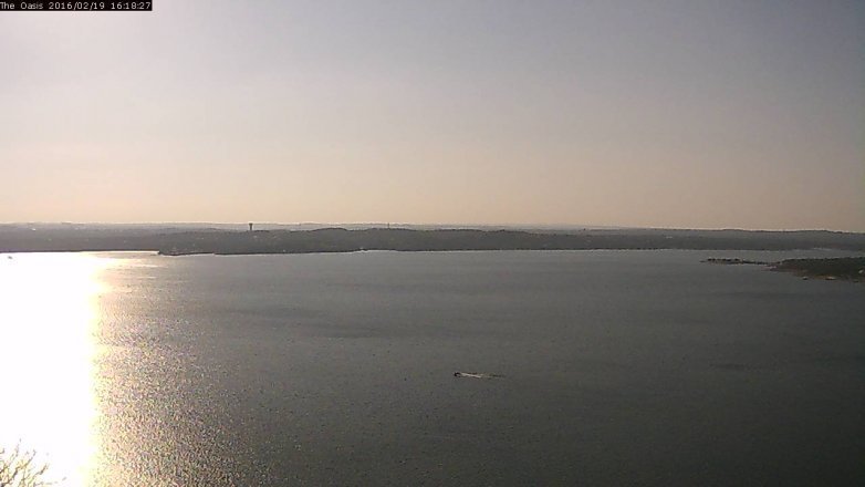 Lake Travis webcam, February 19, 2016 3:25 PM CT