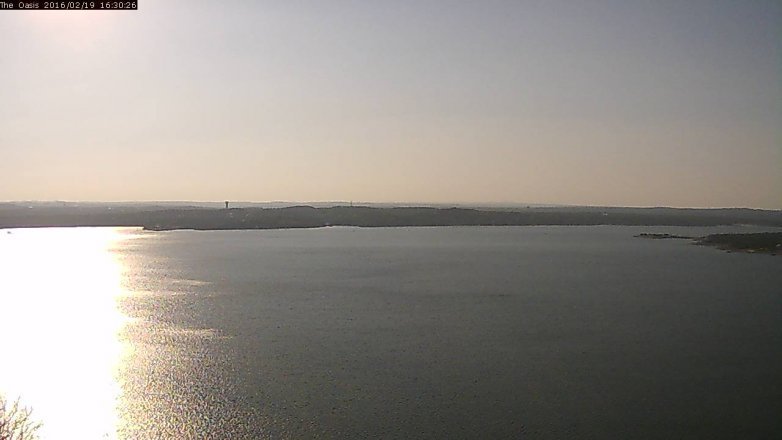 Lake Travis webcam, February 19, 2016 3:35 PM CT