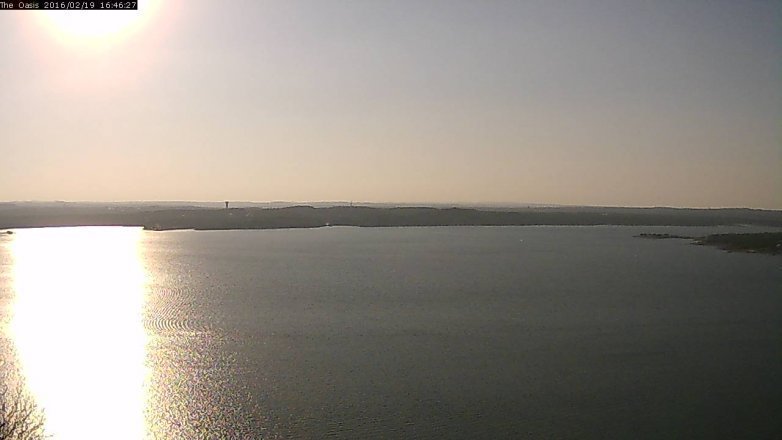 Lake Travis webcam, February 19, 2016 3:50 PM CT