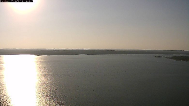 Lake Travis webcam, February 19, 2016 3:55 PM CT