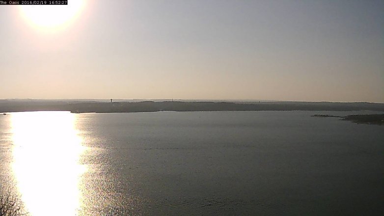 Lake Travis webcam, February 19, 2016 4:00 PM CT