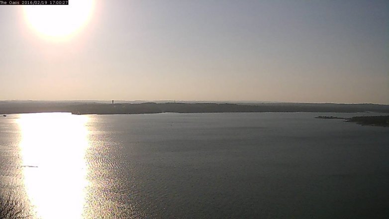 Lake Travis webcam, February 19, 2016 4:05 PM CT