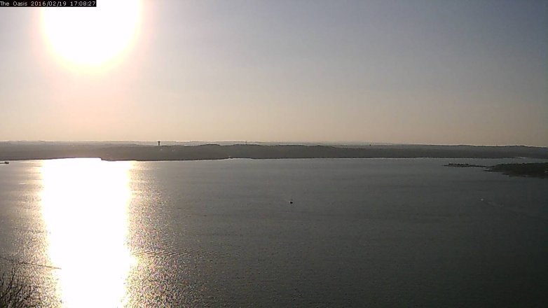 Lake Travis webcam, February 19, 2016 4:15 PM CT