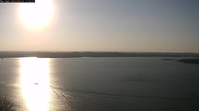 Lake Travis webcam, February 19, 2016 4:25 PM CT