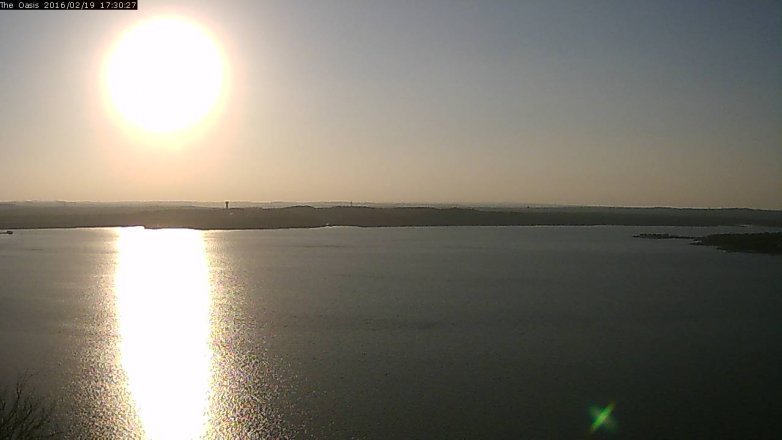 Lake Travis webcam, February 19, 2016 4:35 PM CT