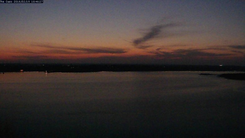 Lake Travis webcam, February 19, 2016 5:50 PM CT