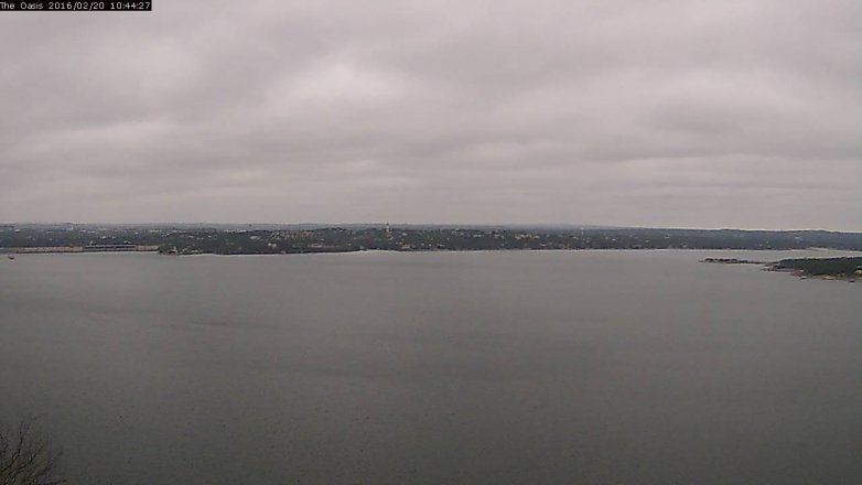 Lake Travis webcam, February 20, 2016 9:50 AM CT