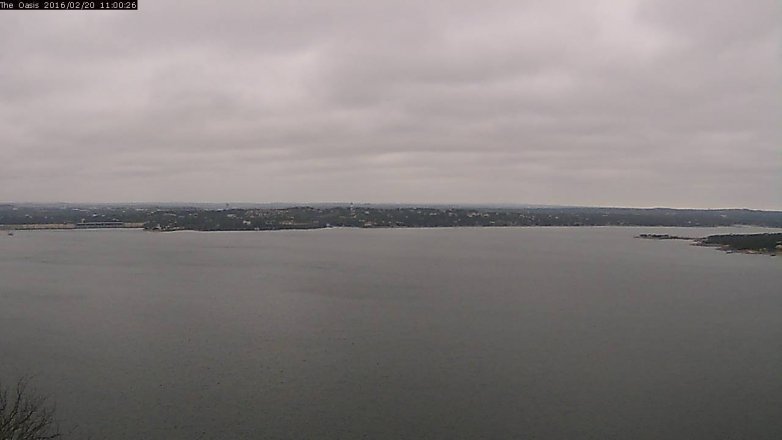 Lake Travis webcam, February 20, 2016 10:05 AM CT
