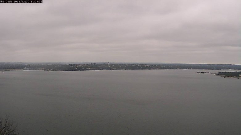 Lake Travis webcam, February 20, 2016 10:10 AM CT