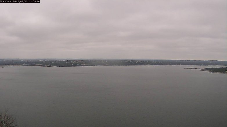 Lake Travis webcam, February 20, 2016 10:15 AM CT
