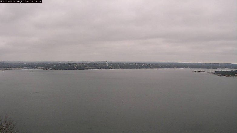 Lake Travis webcam, February 20, 2016 10:20 AM CT