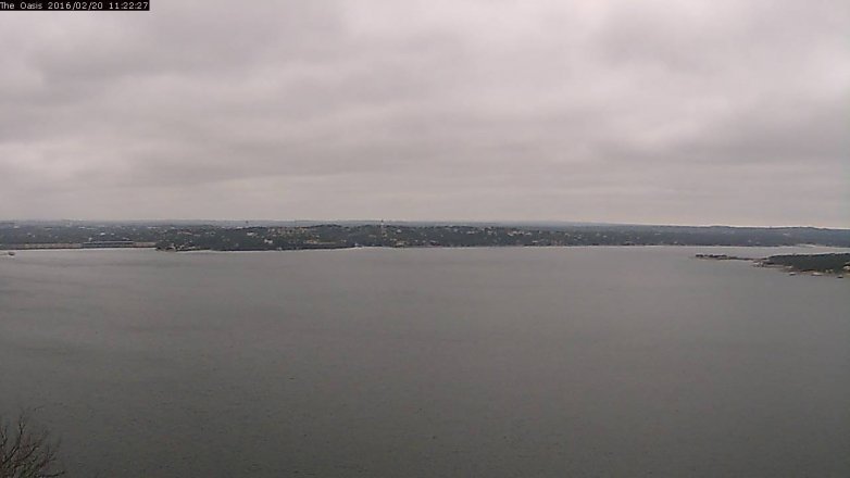 Lake Travis webcam, February 20, 2016 10:30 AM CT