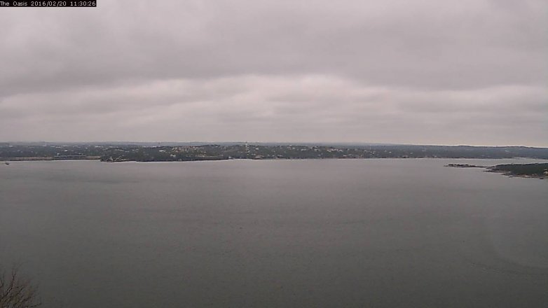 Lake Travis webcam, February 20, 2016 10:35 AM CT