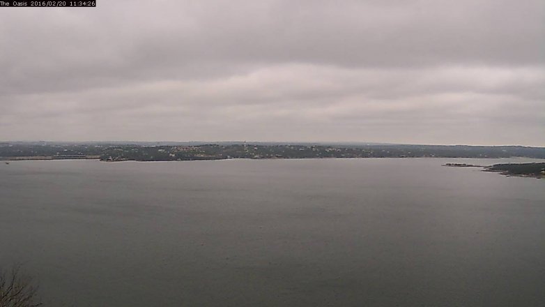 Lake Travis webcam, February 20, 2016 10:40 AM CT