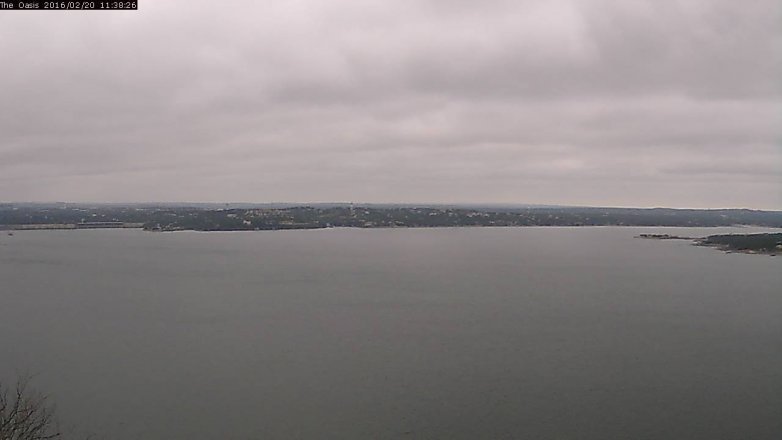 Lake Travis webcam, February 20, 2016 10:45 AM CT