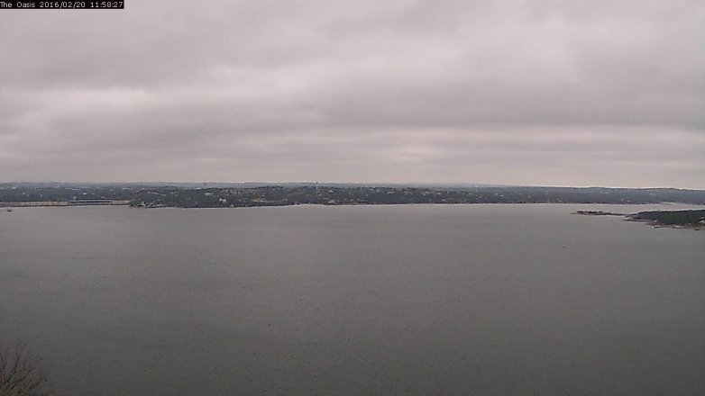 Lake Travis webcam, February 20, 2016 11:05 AM CT
