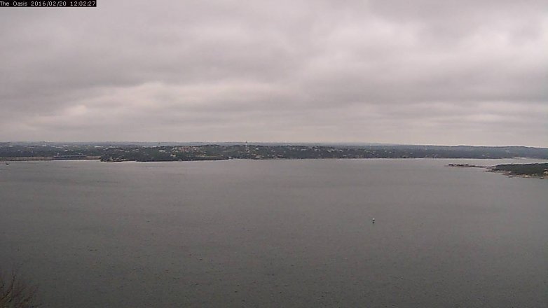 Lake Travis webcam, February 20, 2016 11:10 AM CT