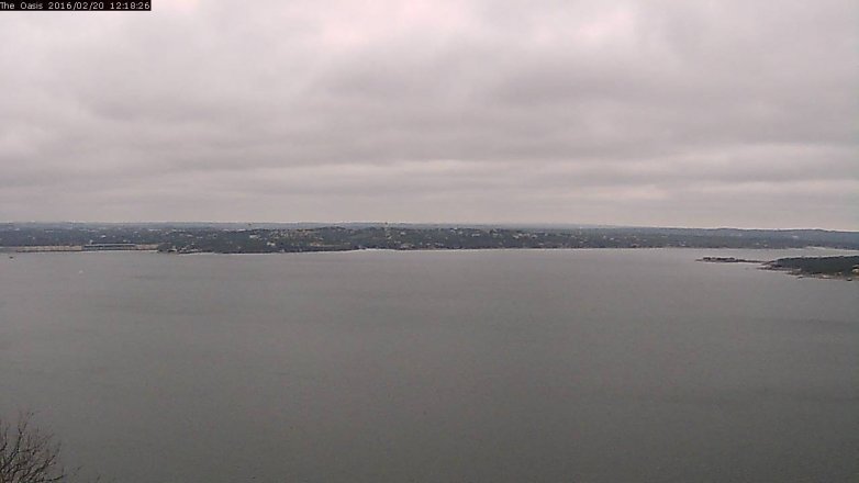 Lake Travis webcam, February 20, 2016 11:25 AM CT
