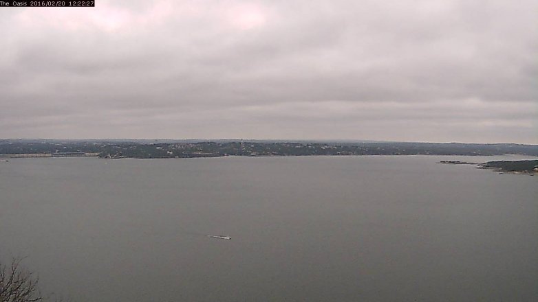 Lake Travis webcam, February 20, 2016 11:30 AM CT
