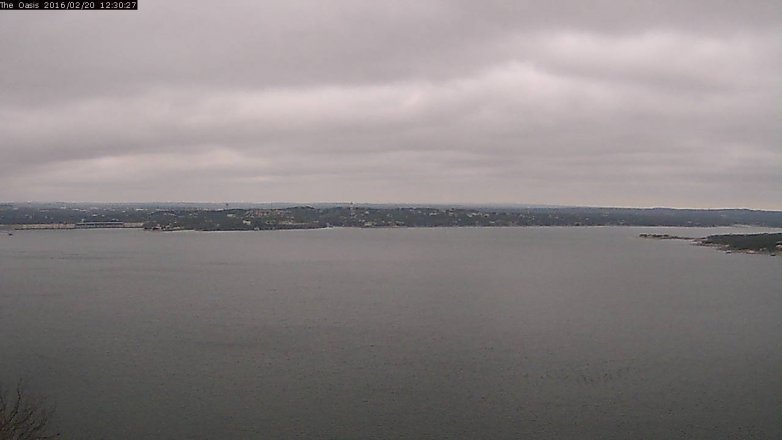 Lake Travis webcam, February 20, 2016 11:35 AM CT