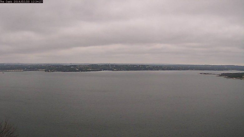 Lake Travis webcam, February 20, 2016 11:40 AM CT