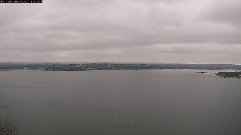 Lake Travis webcam, February 20, 2016 11:45 AM CT