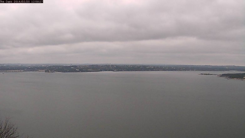 Lake Travis webcam, February 20, 2016 12:05 PM CT