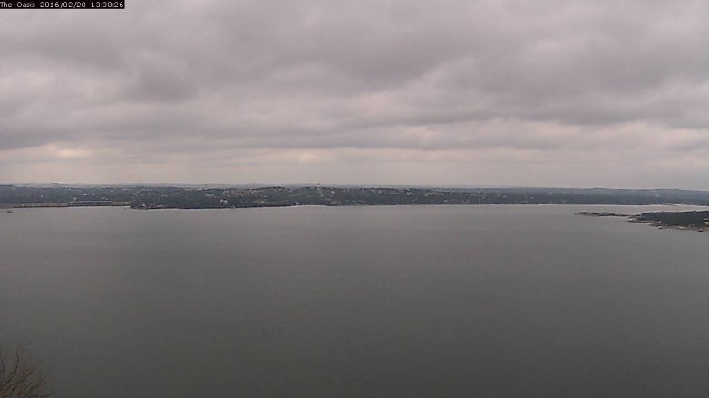 Lake Travis webcam, February 20, 2016 12:45 PM CT
