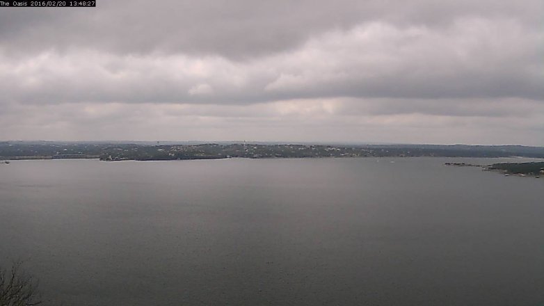 Lake Travis webcam, February 20, 2016 12:55 PM CT