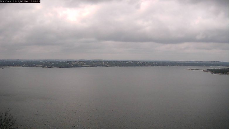Lake Travis webcam, February 20, 2016 1:00 PM CT