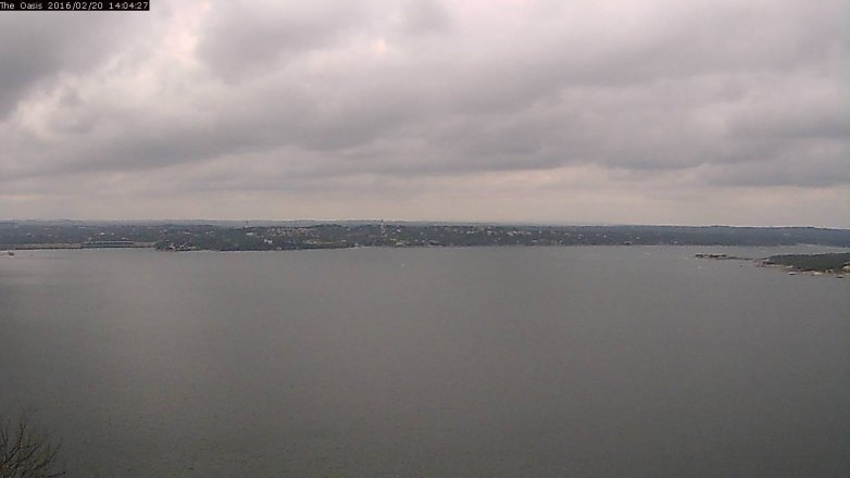 Lake Travis webcam, February 20, 2016 1:10 PM CT