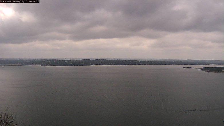 Lake Travis webcam, February 20, 2016 1:30 PM CT