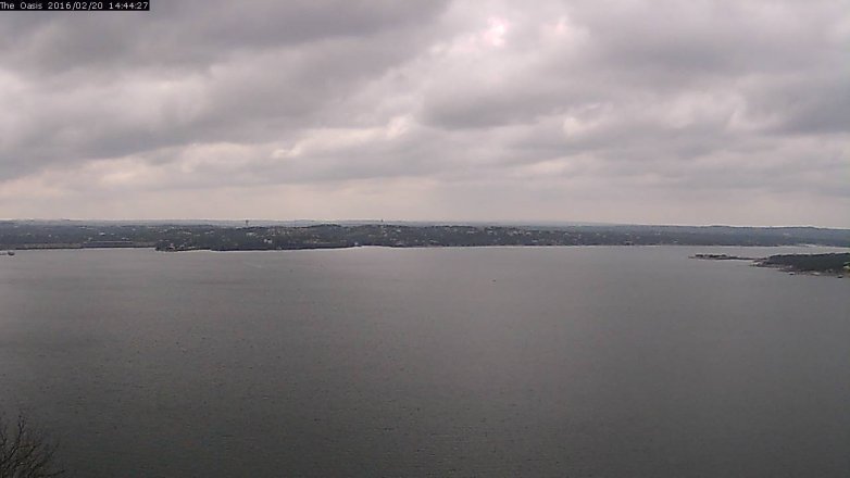 Lake Travis webcam, February 20, 2016 1:50 PM CT