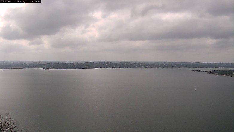 Lake Travis webcam, February 20, 2016 2:00 PM CT