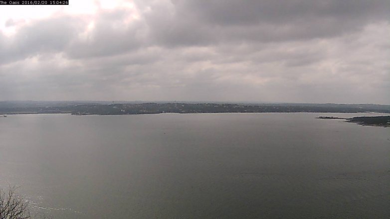 Lake Travis webcam, February 20, 2016 2:10 PM CT