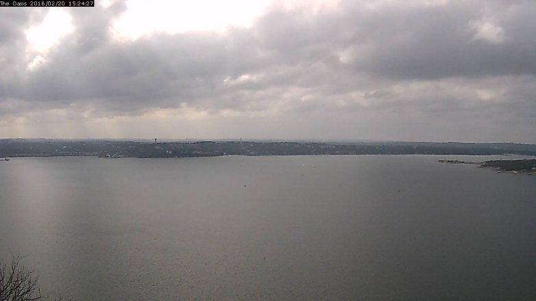 Lake Travis webcam, February 20, 2016 2:30 PM CT