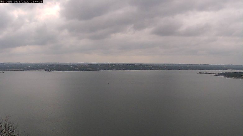 Lake Travis webcam, February 20, 2016 2:50 PM CT