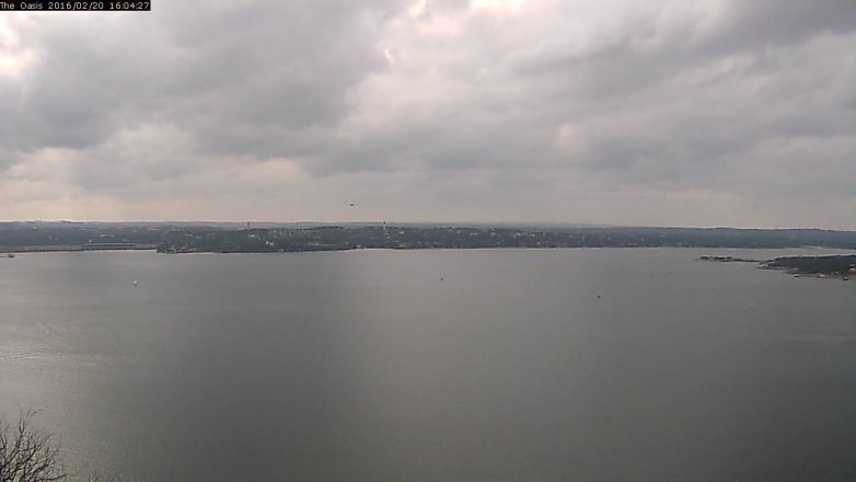 Lake Travis webcam, February 20, 2016 3:10 PM CT