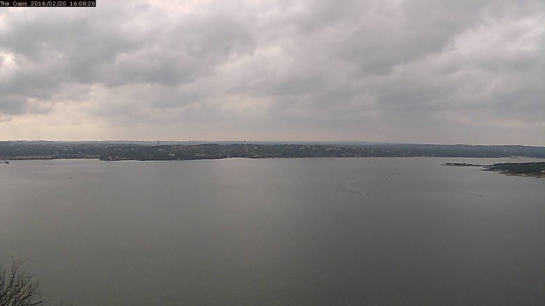 Lake Travis webcam, February 20, 2016 3:15 PM CT