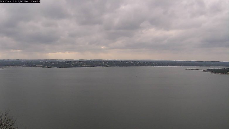 Lake Travis webcam, February 20, 2016 3:50 PM CT