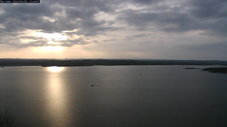 Lake Travis webcam, February 20, 2016 4:50 PM CT