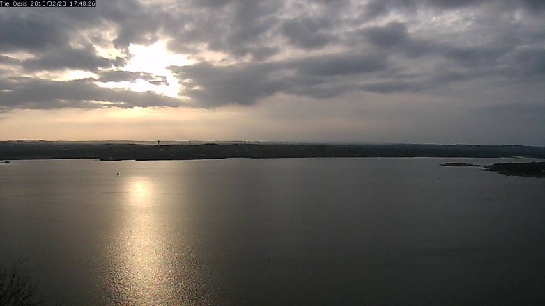 Lake Travis webcam, February 20, 2016 4:55 PM CT