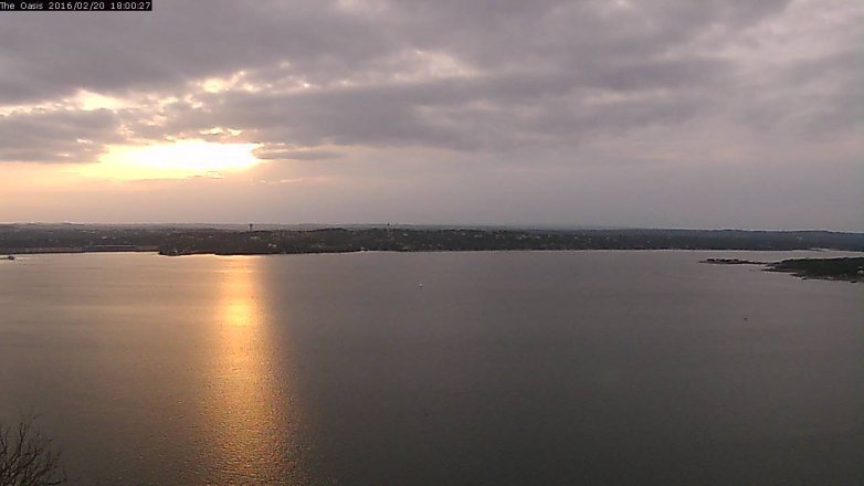 Lake Travis webcam, February 20, 2016 5:05 PM CT